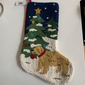 NWT dog needlepoint stocking